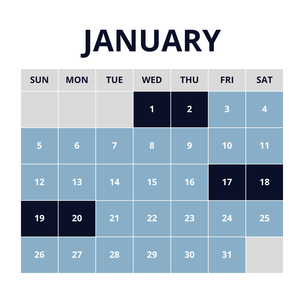 January calendar